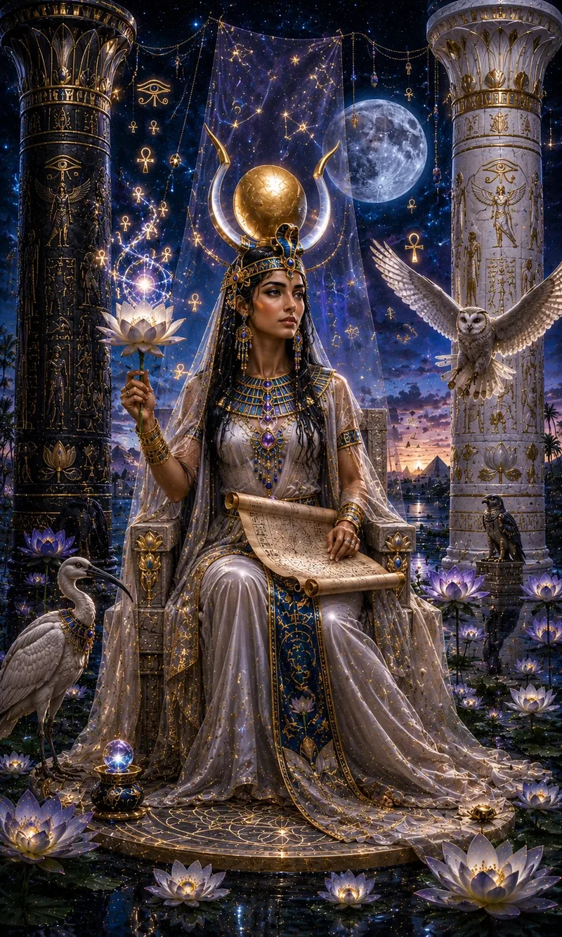Carta La Sacerdotisa del Tarot Egipcio