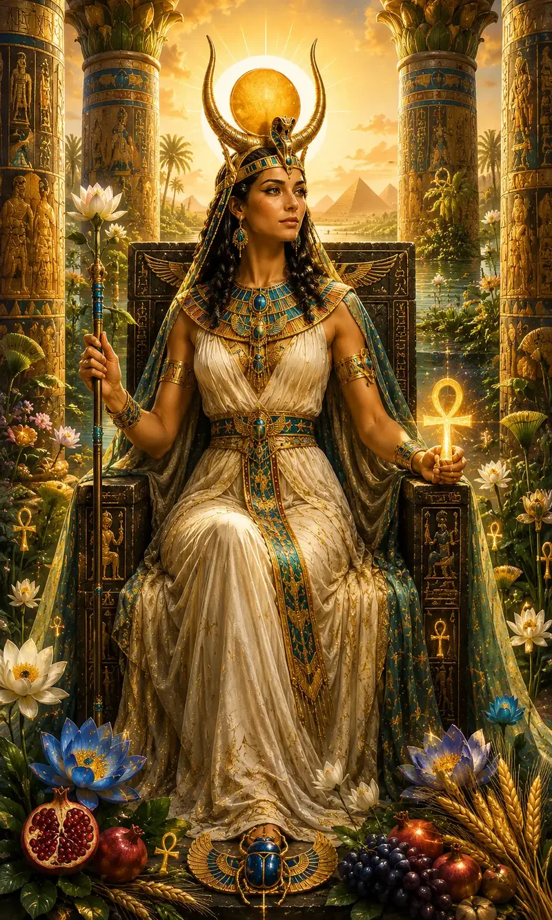 Carta La Emperatriz del Tarot Egipcio