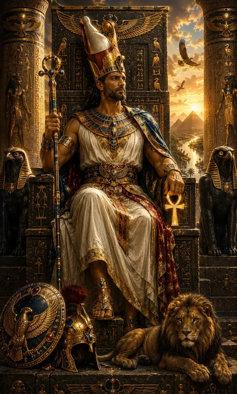 Carta El Emperador del Tarot Egipcio