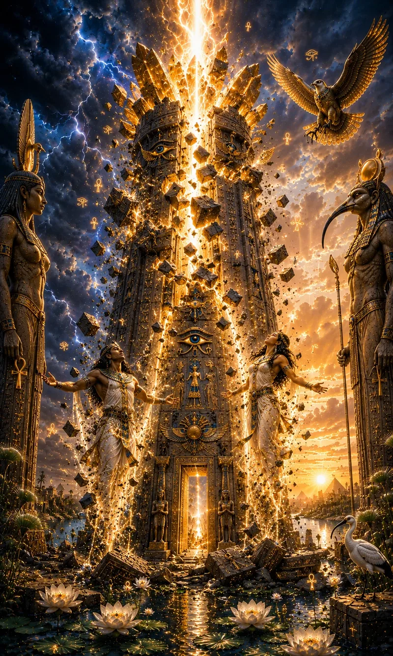 Carta La Torre del Tarot Egipcio