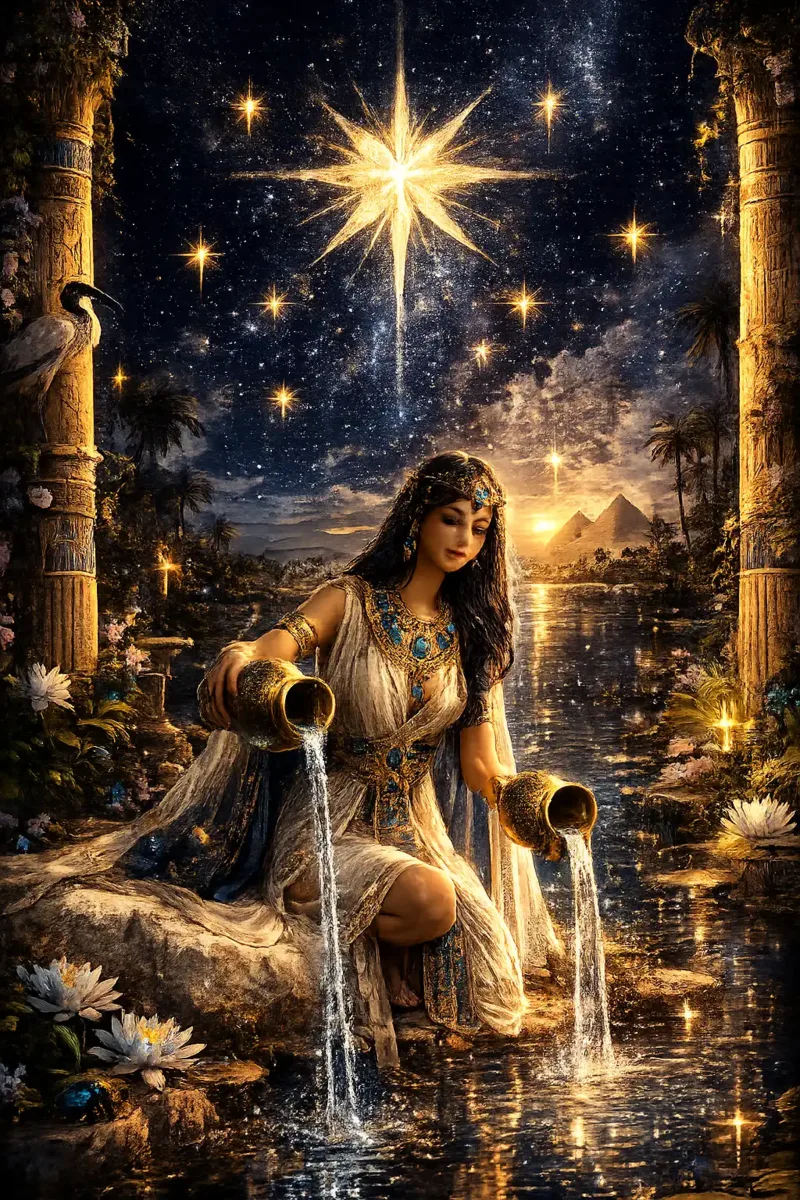 Carta La Estrella del Tarot Egipcio