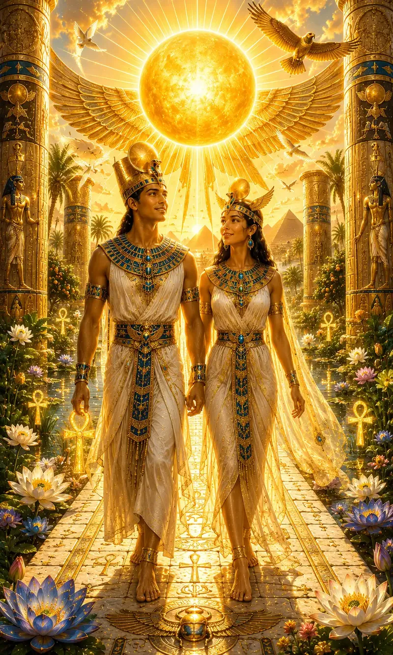 Carta El Sol del Tarot Egipcio