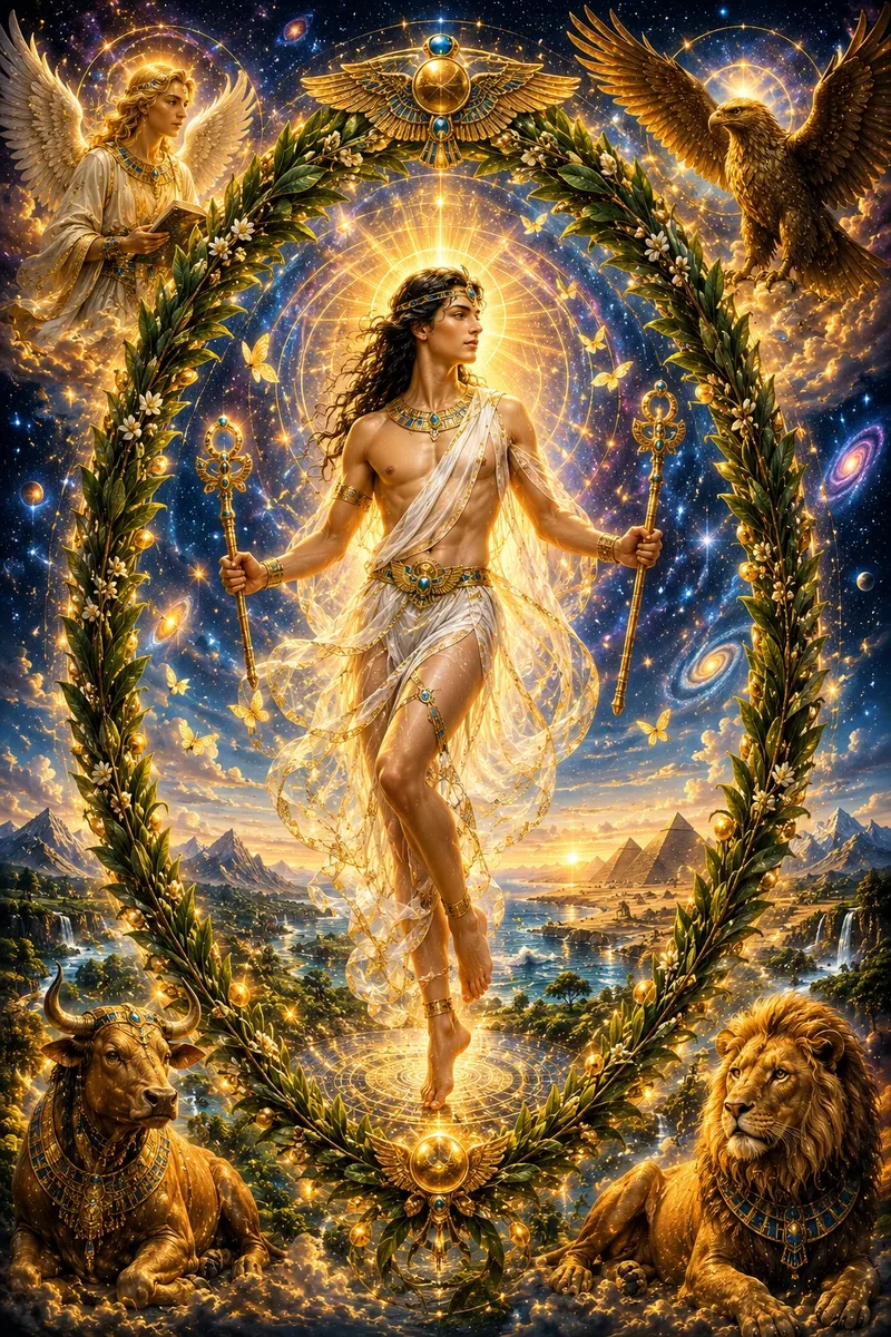 Carta El Mundo del Tarot Egipcio